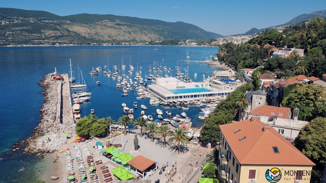 Škver and the town port, Herceg Novi, Montenegro